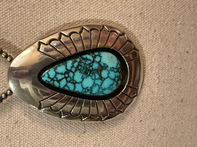 Tommy Jackson Sterling & Turquoise Shadowbox Pendant